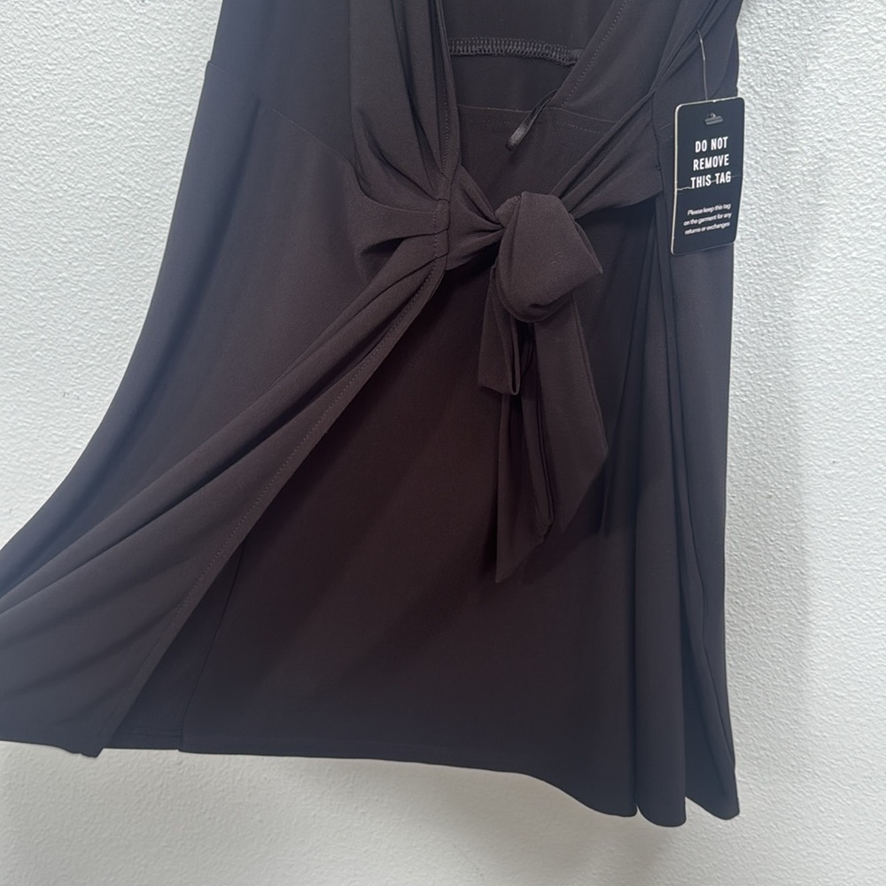 Express‎ Tie Waist Wrap Surplice Black Romper Shorts Playsuit Size Small NEW - Picture 12 of 12